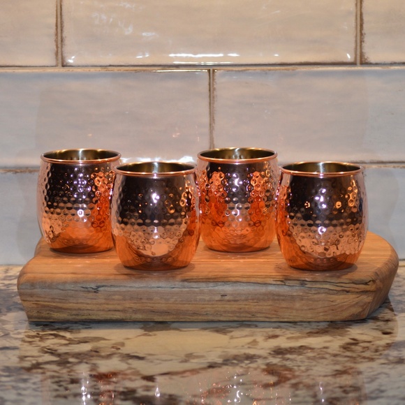 Godinger Hammered Copper Moscow Mule Mugs - Set of Four - Picture 6 of 13